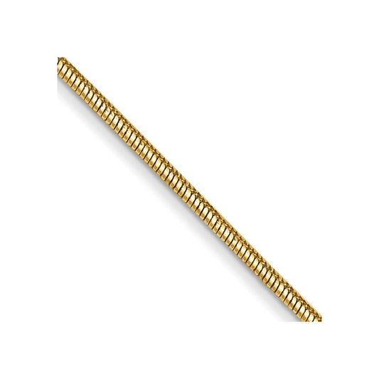 14k .8mm Round Snake Chain