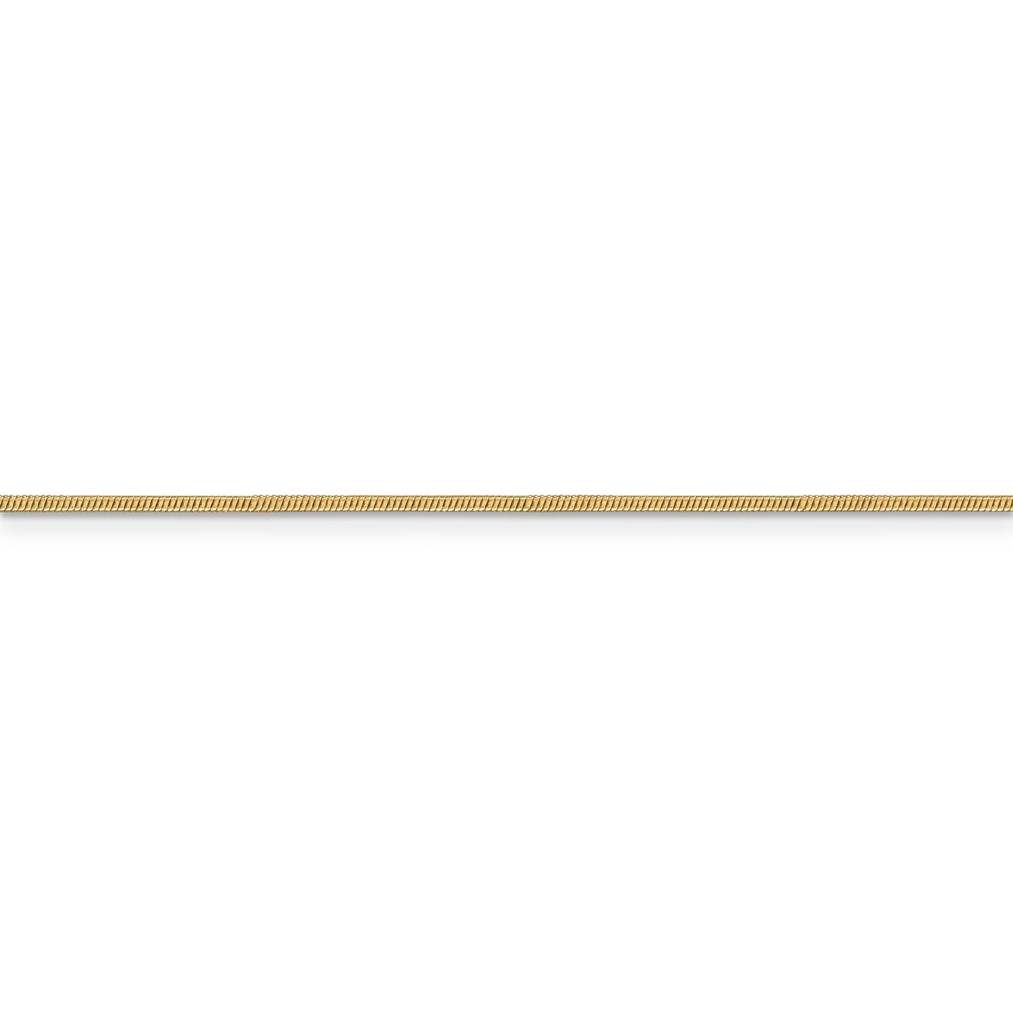 14k 1.1mm Round Snake Chain