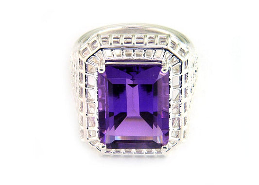EFFY 925 STERLING SILVER ,AMETHYST RING