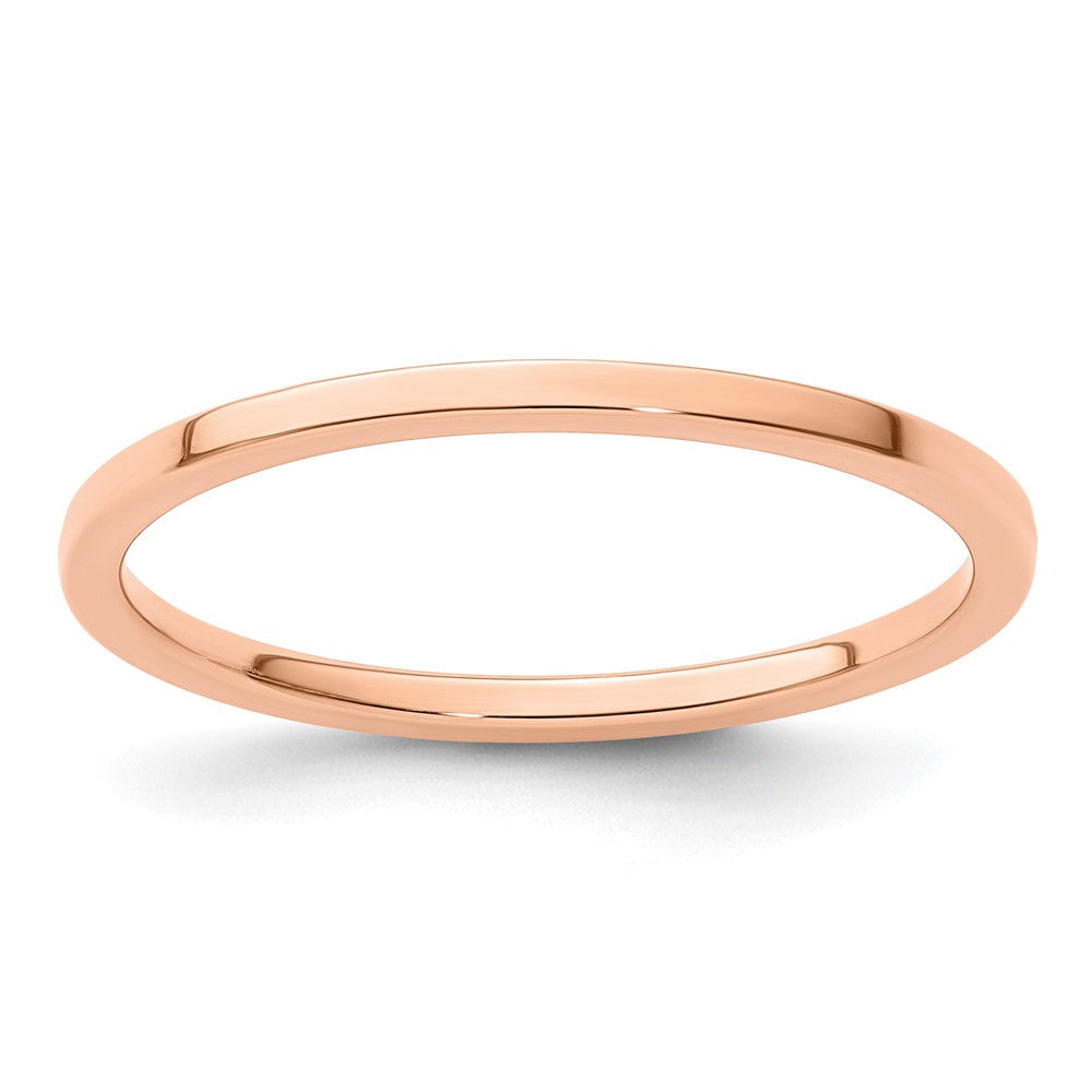 14K Rose Gold 1.2mm Flat Stackable Band