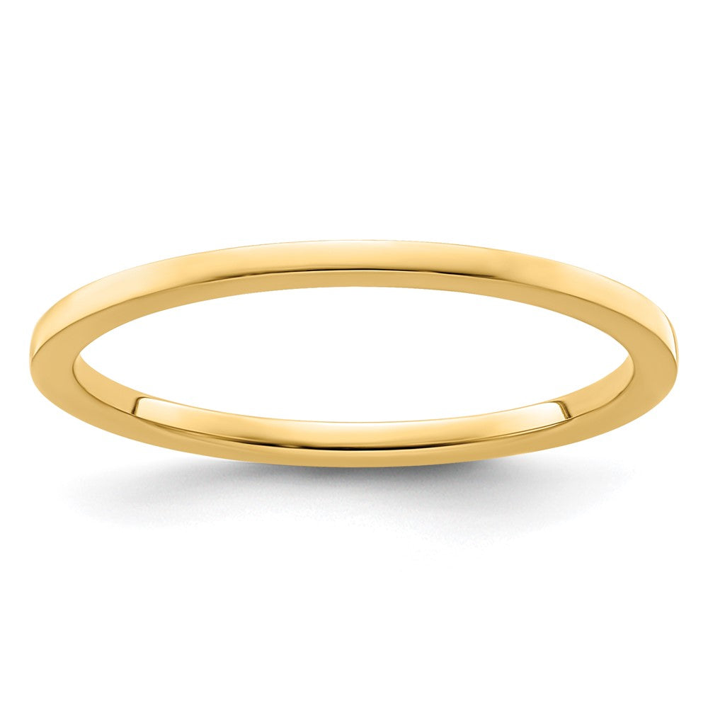 14K Gold 1.2mm Flat Stackable Band