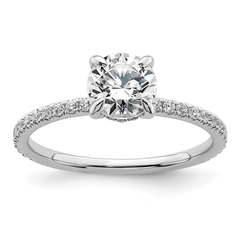 14kw 1 1/3ct Cert Lab Grown Dia VS/SI+ G+ Round Comp Solitaire Eng Ring