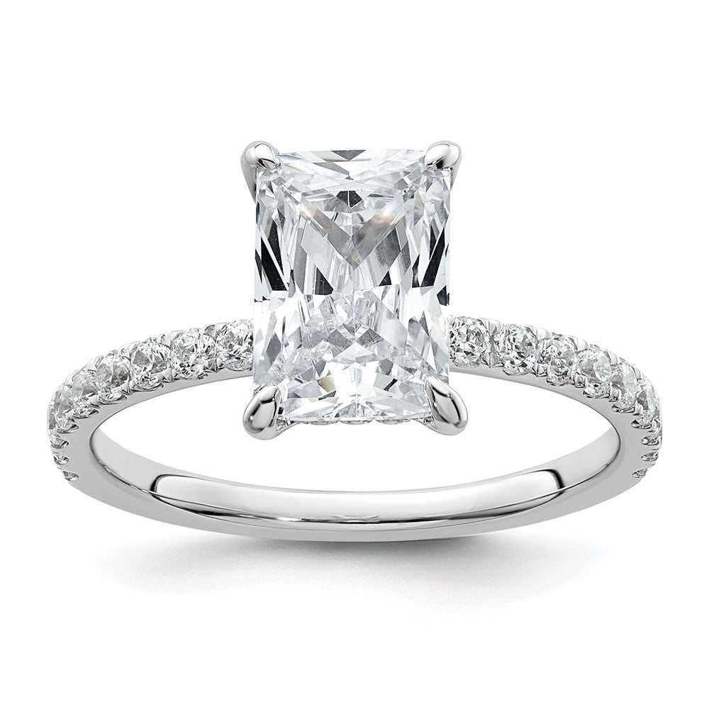14kw 2 3/8ct Cert Lab Grown Dia VS+ F+ Comp Solitaire w/Flair Eng Ring