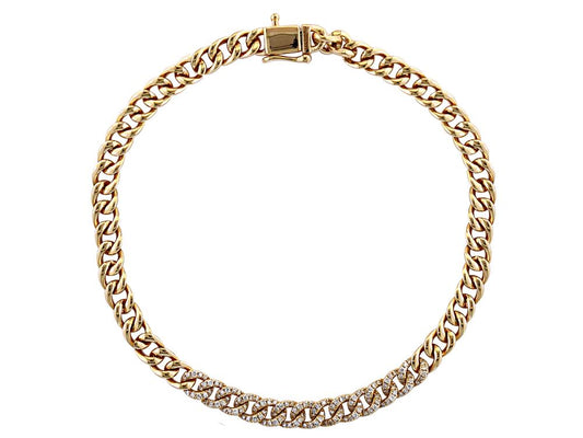 EFFY 14K YELLOW GOLD DIAMOND BRACELET