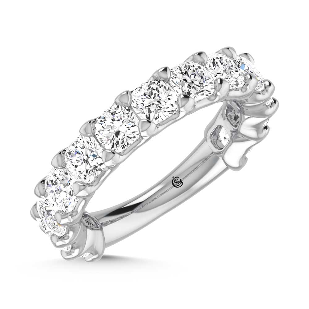 950 Platinum 5 7/8 CT Tw. Cushion Shape Lab Grown Diamond Wedding Band
