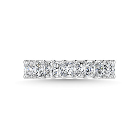 950 Platinum 4 3/4 CT Tw.  Emerald Shape Lab Grown Diamond Three Forth Eternity Band