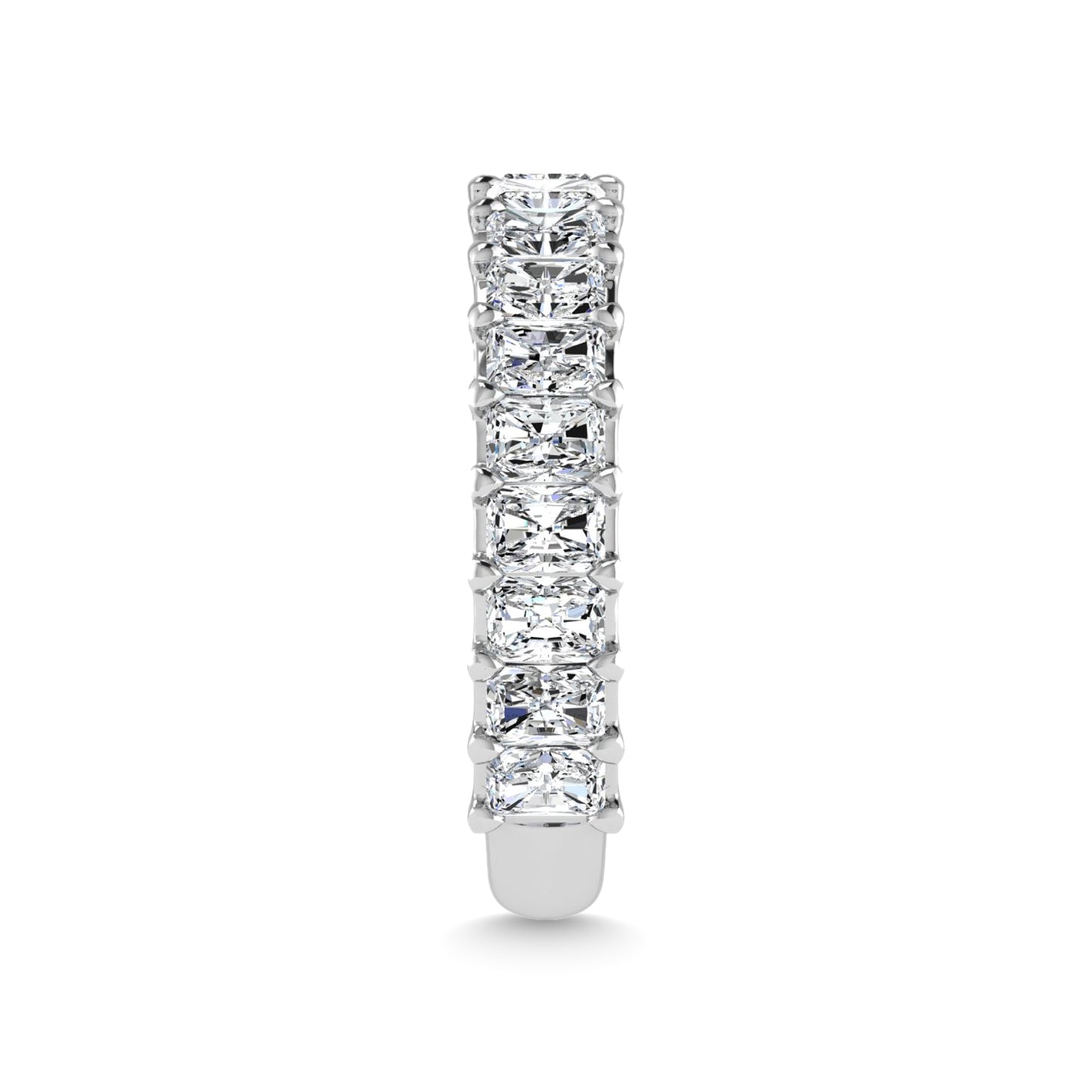 950 Platinum 4 3/4 CT Tw.  Emerald Shape Lab Grown Diamond Three Forth Eternity Band