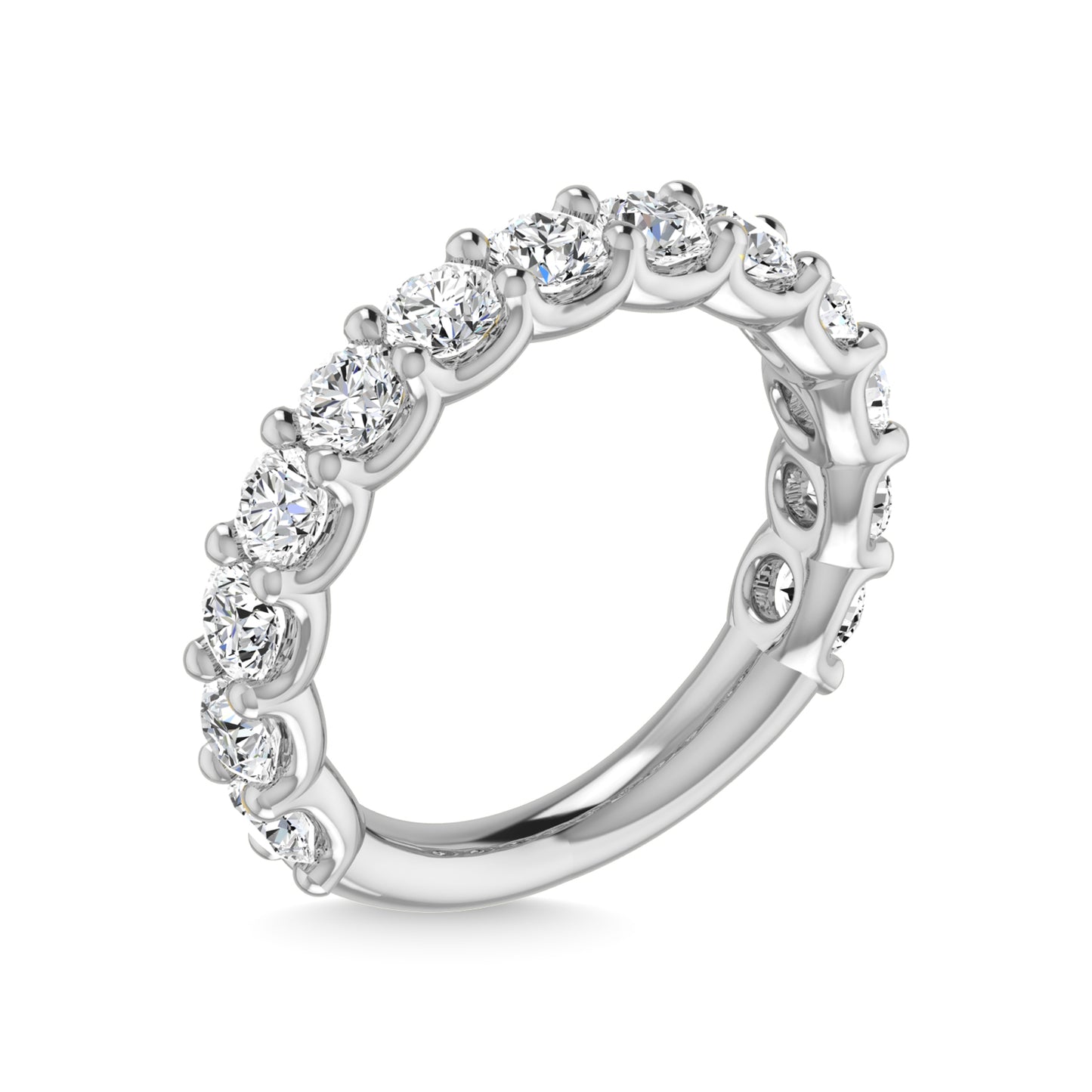 950 Platinum 7/8 CT Tw.  Round Shape Lab Grown Diamond Wedding Band