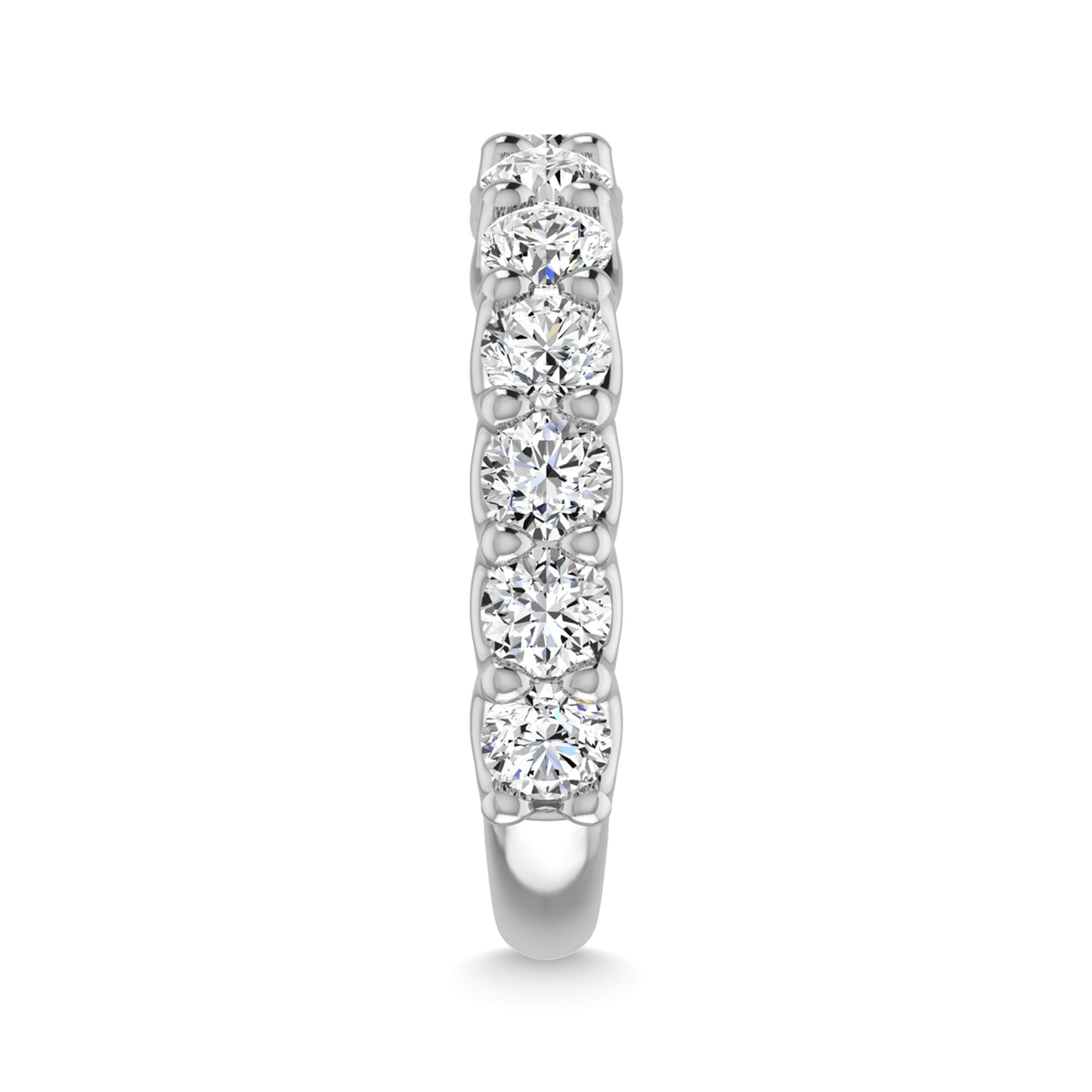 18K White Gold 3 5/8 CT Tw. Round Shape Lab Grown Diamond Three Forth Eternity Band