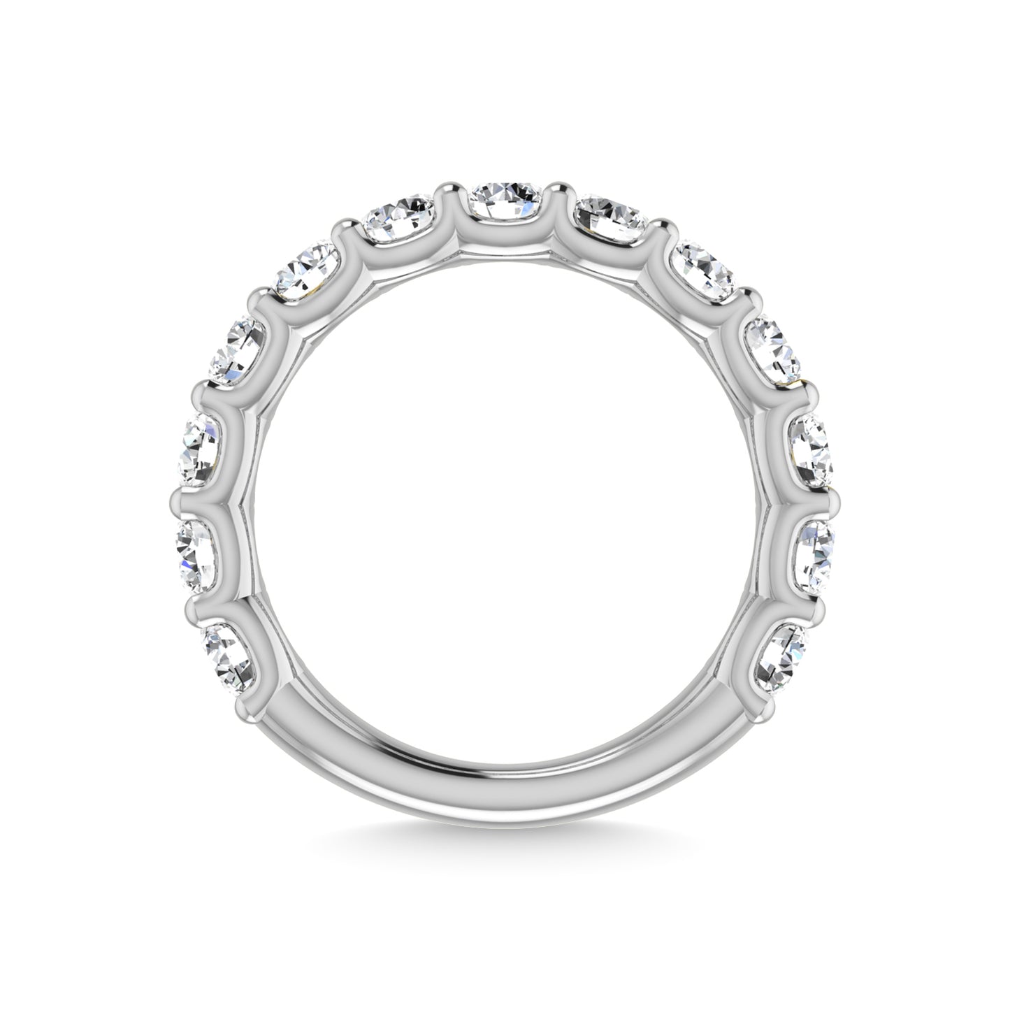 950 Platinum 7/8 CT Tw.  Round Shape Lab Grown Diamond Wedding Band