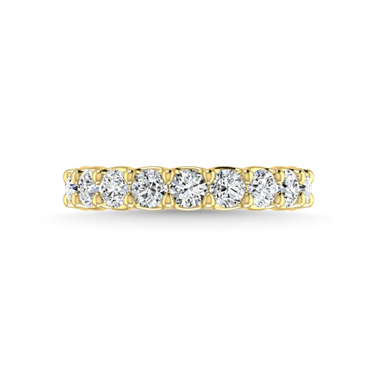 18K Yellow Gold 2 5/8 CT Tw. Round Shape Lab Grown Diamond Wedding Band
