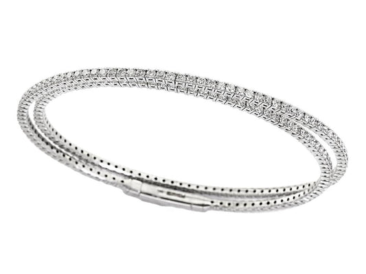 EFFY 14K WHITE GOLD DIAMOND BANGLE