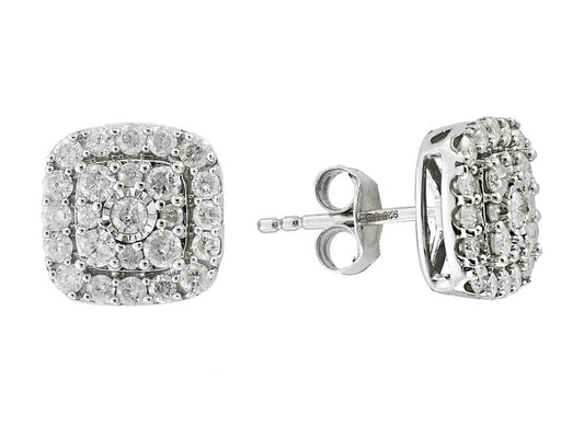 EFFY 925 SILVER DIAMOND EARRINGS
