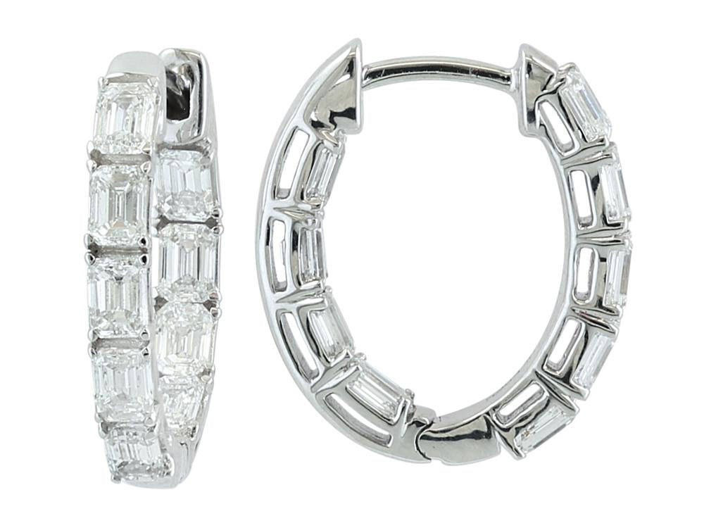 EFFY 14K WHITE GOLD DIAMOND EARRINGS