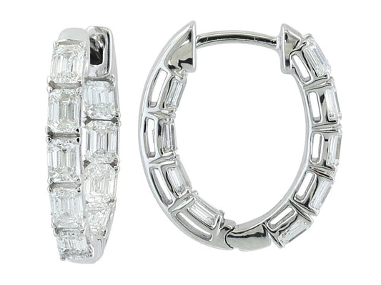 EFFY 14K WHITE GOLD DIAMOND EARRINGS