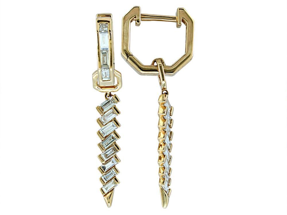 EFFY 14K YELLOW GOLD DIAMOND EARRINGS