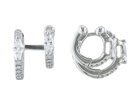 EFFY 14K WHITE GOLD DIAMOND EARRINGS