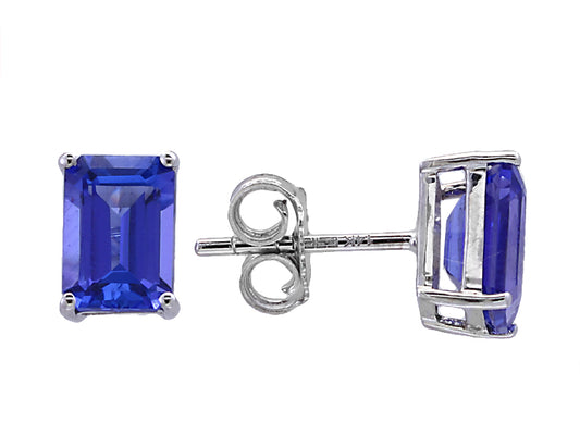 EFFY 14K WHITE GOLD ,TANZANITE EARRINGS