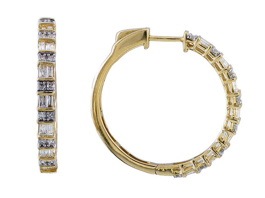 EFFY 14K YELLOW GOLD DIAMOND EARRINGS