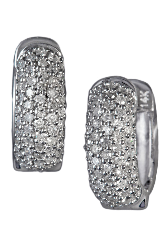 Effy 14K White Gold Diamond Earrings