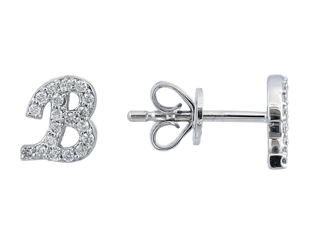 EFFY 14K WHITE GOLD DIAMOND EARRINGS