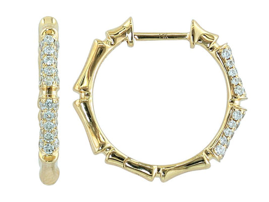 EFFY 14K YELLOW GOLD DIAMOND EARRINGS