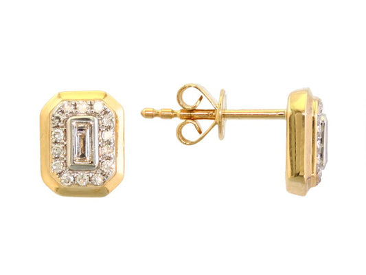 EFFY 14K YELLOW GOLD DIAMOND EARRINGS