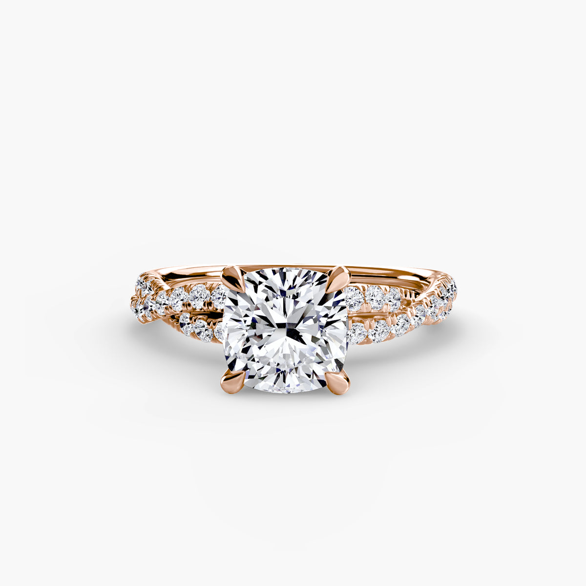Ring Setting - 18K Rose Gold (Oval)