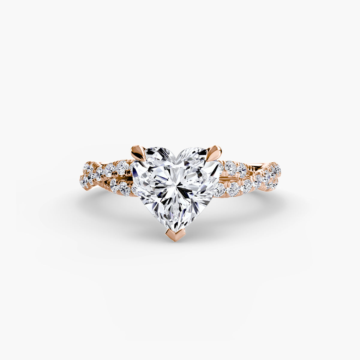 Ring Setting - 18K Rose Gold (Radiant)