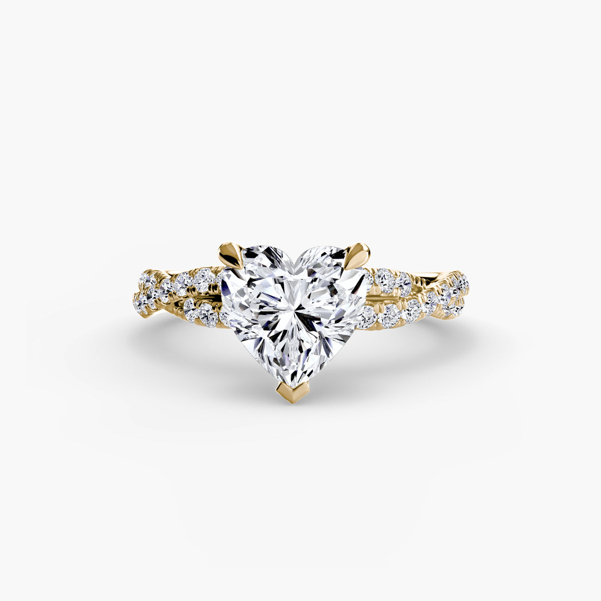 Ring Setting - 18K Yellow Gold (Radiant)