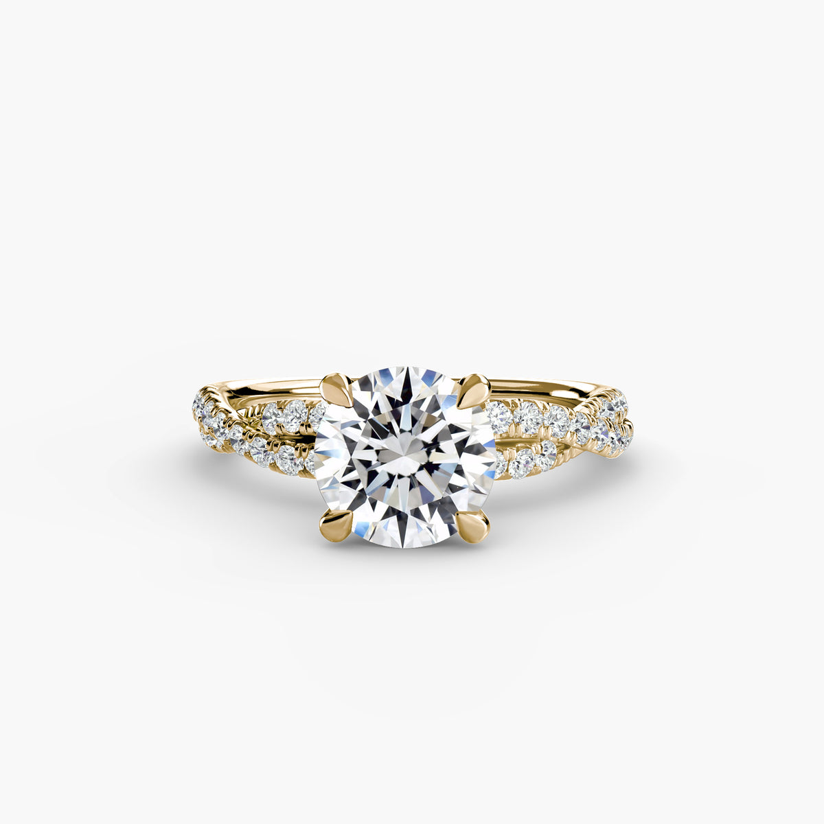 Ring Setting - 18K Yellow Gold (Princess)