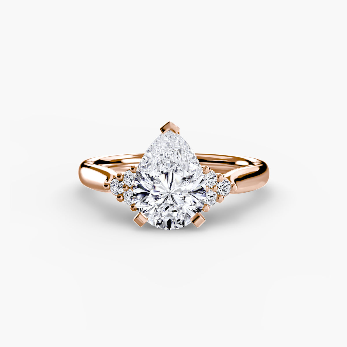 Ring Setting - 18K Rose Gold (Emerald)