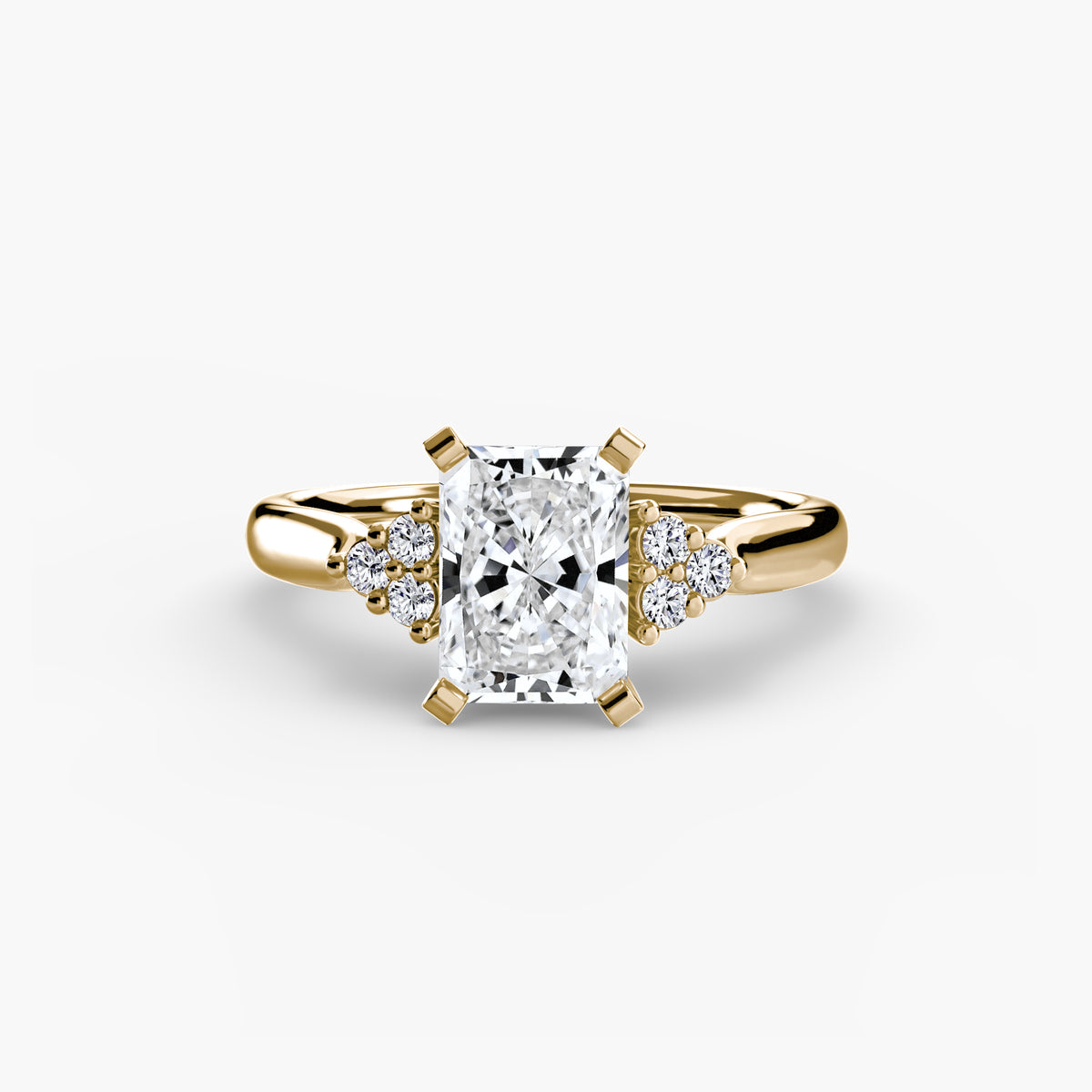 Ring Setting - 18K Yellow Gold (Asscher)