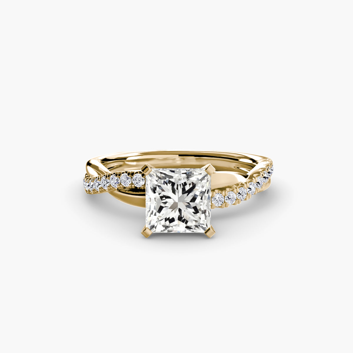 Ring Setting - 18K Yellow Gold (Cushion)