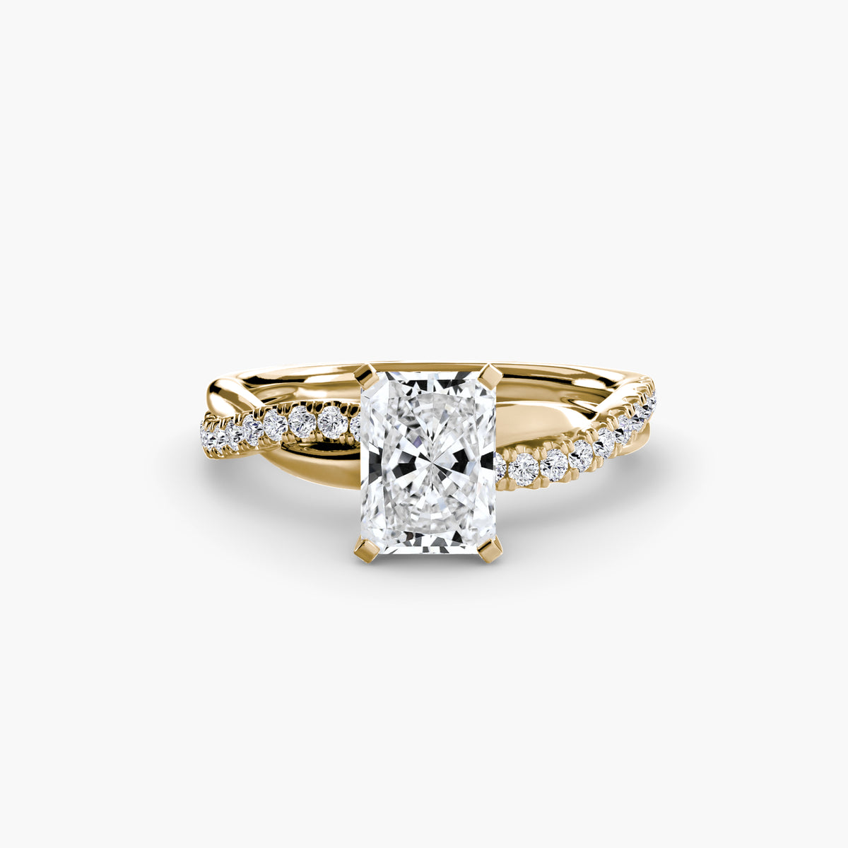 Ring Setting - 18K Yellow Gold (Asscher)