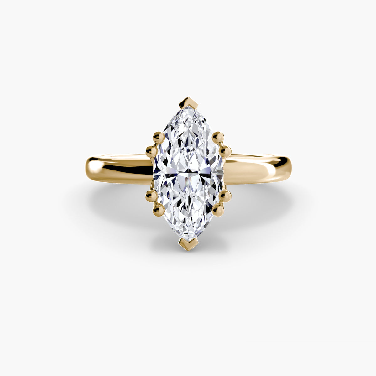 Ring Setting - 18K Rose Gold (Round)