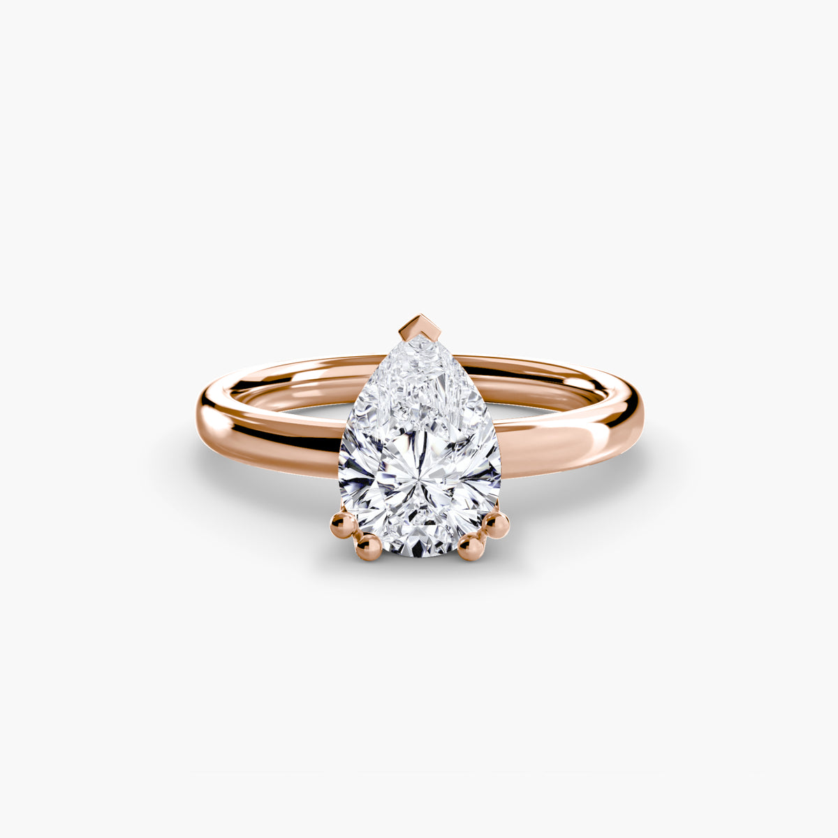 Ring Setting - 18K Rose Gold (Emerald)