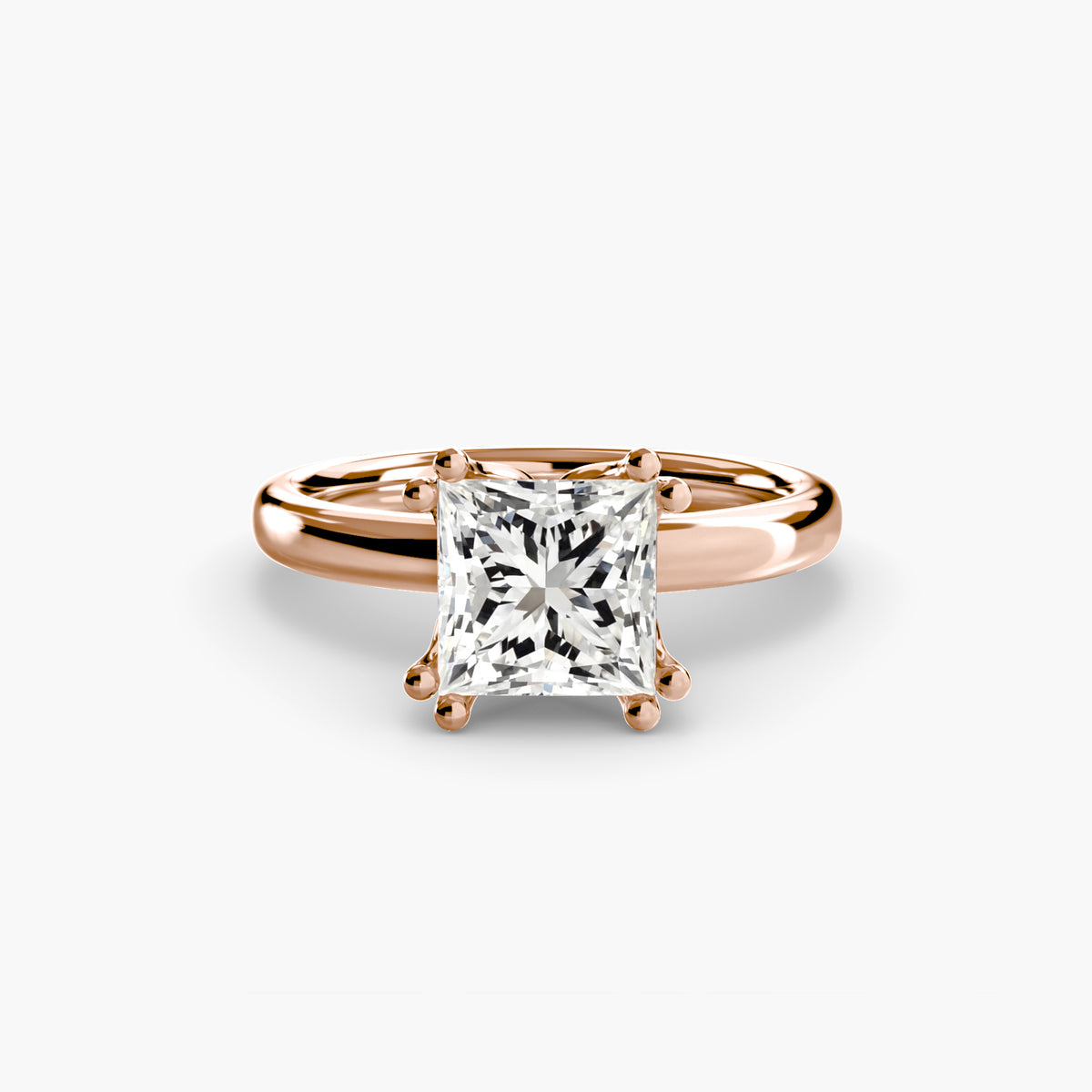 Ring Setting - 18K Rose Gold (Cushion)