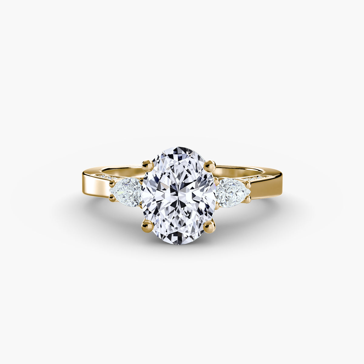 Ring Setting - 18K Rose Gold (Oval)