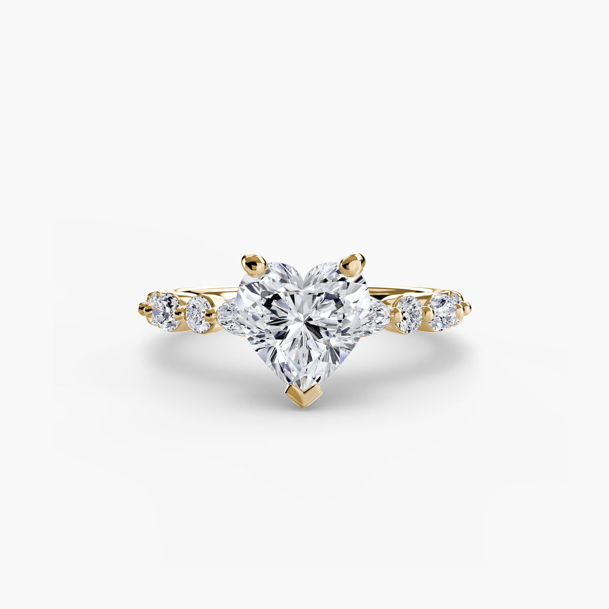 Ring Setting - 18K Yellow Gold (Radiant)