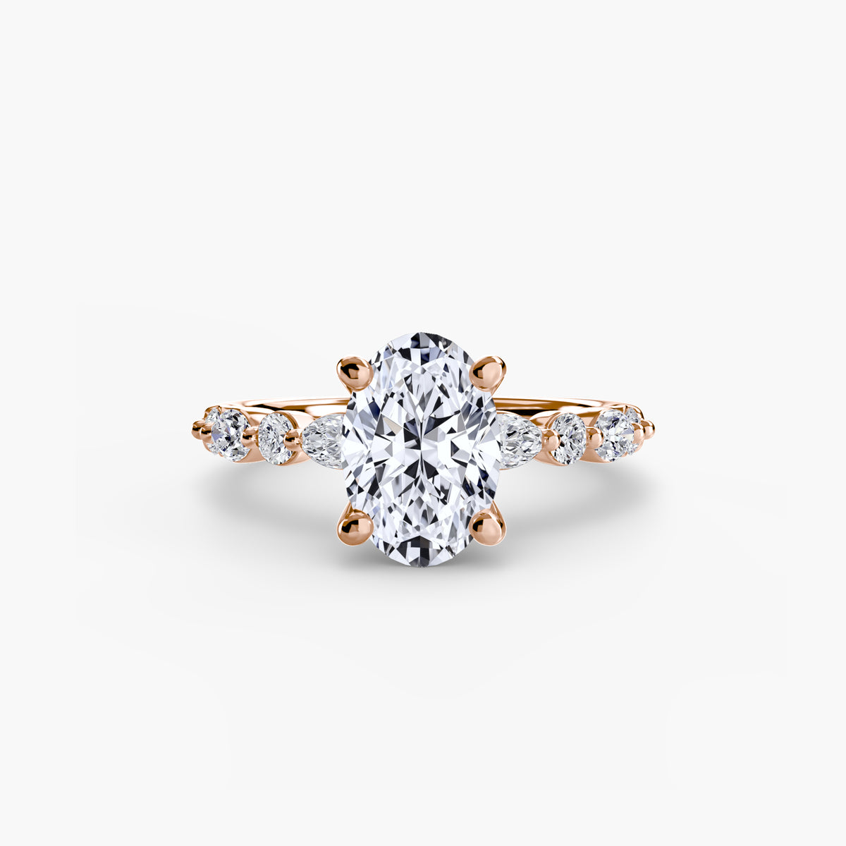 Ring Setting - 18K Rose Gold (Pear)
