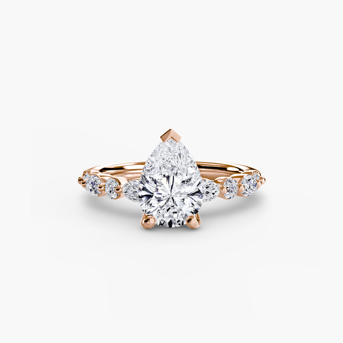 Ring Setting - 18K Rose Gold (Emerald)