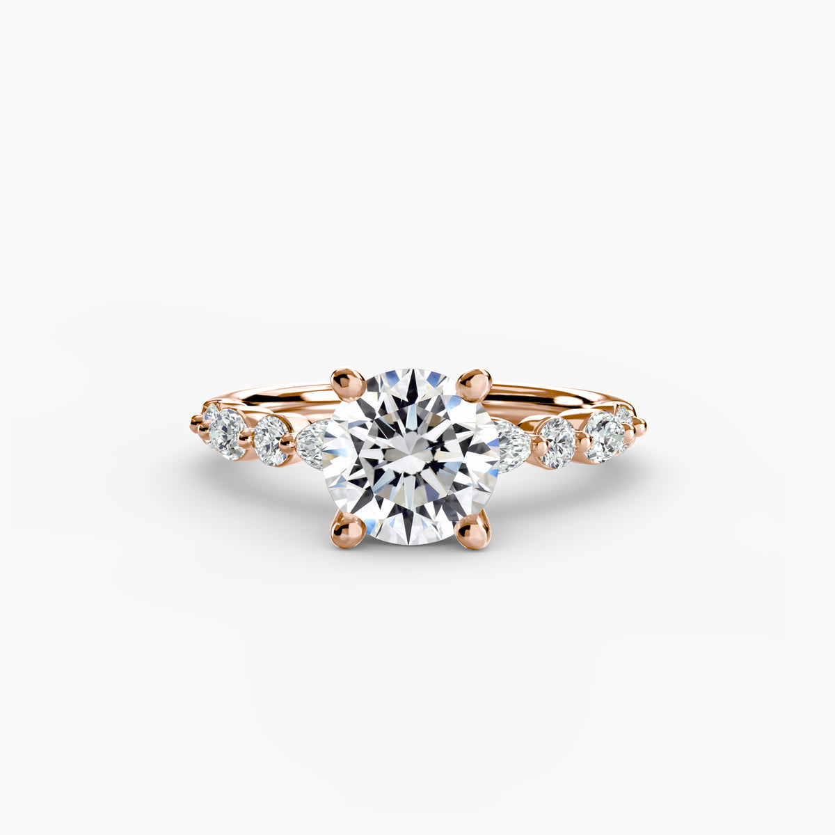 Ring Setting - 18K Rose Gold (Princess)