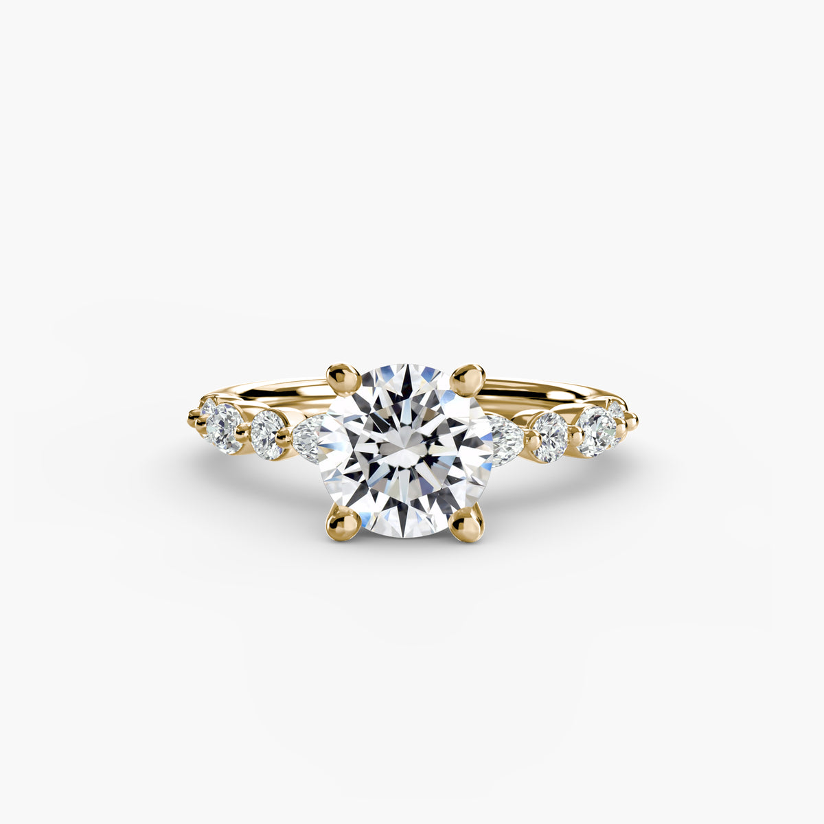 Ring Setting - 18K Yellow Gold (Princess)