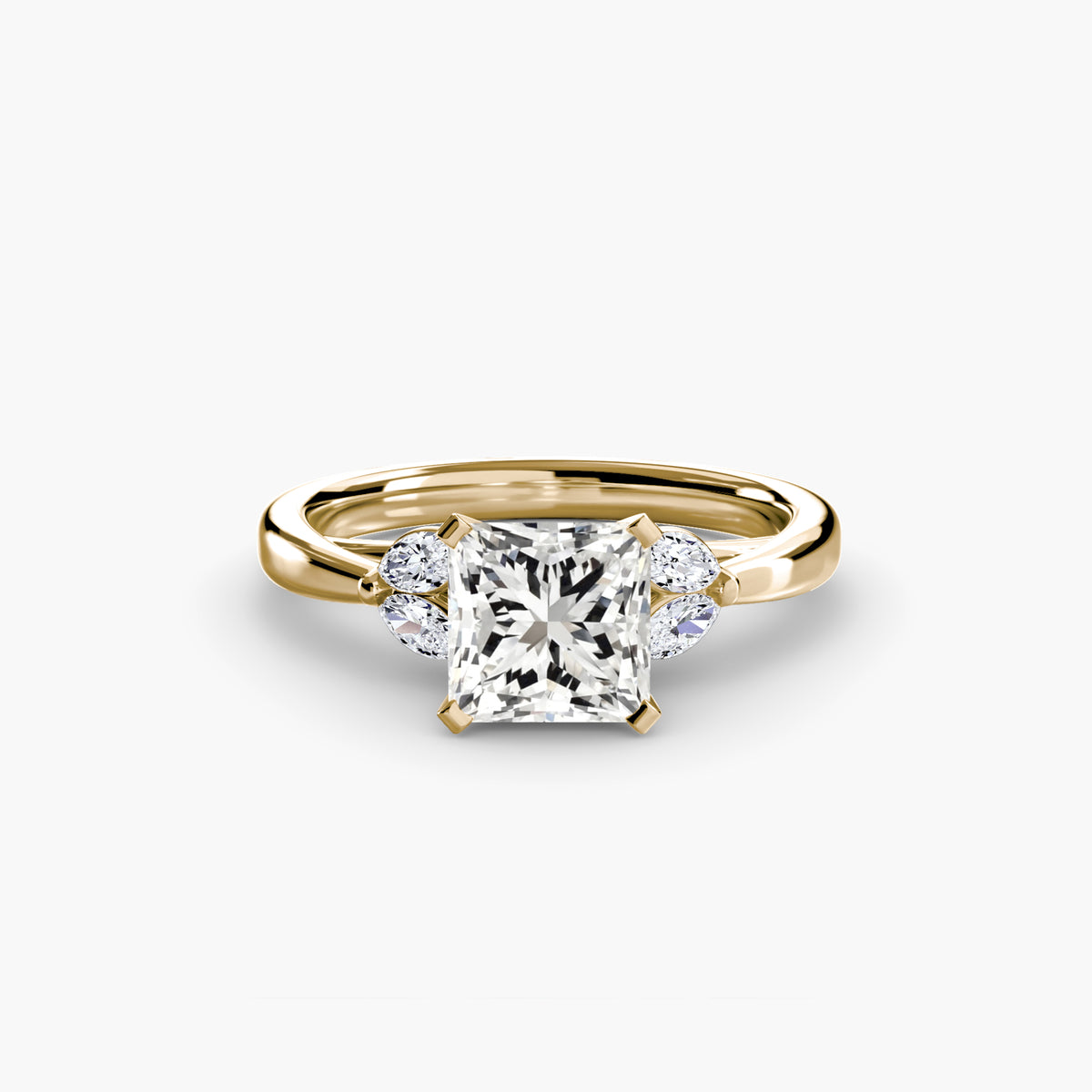 Ring Setting - 18K Yellow Gold (Cushion)