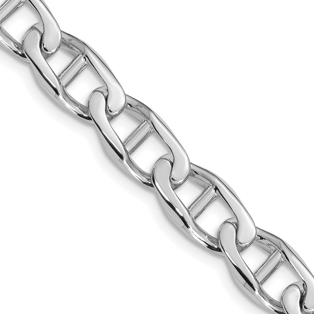 14k WG 9mm Hand-polished Anchor Link (Per Inch)