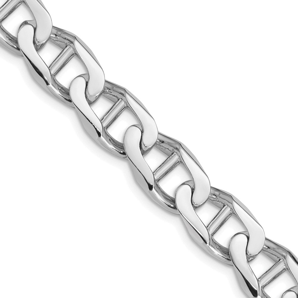 14k White Gold 10.3mm Hand-Polished Anchor Link (Per Inch)