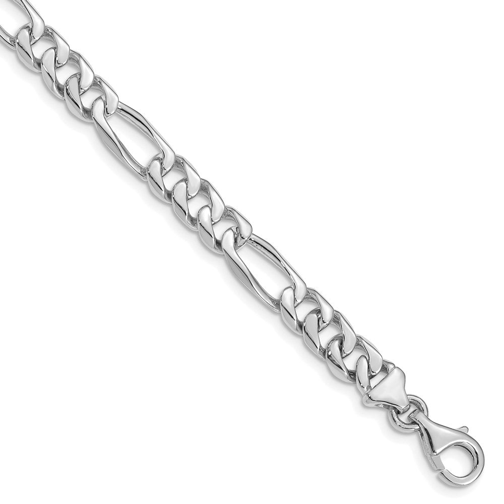 14k WG 7mm Hand-Polished Figaro Link (Per Inch)