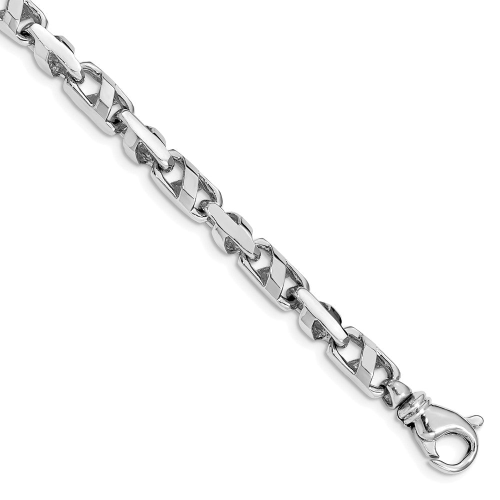 14k White Gold 5.5mm Fancy Link (Per Inch)
