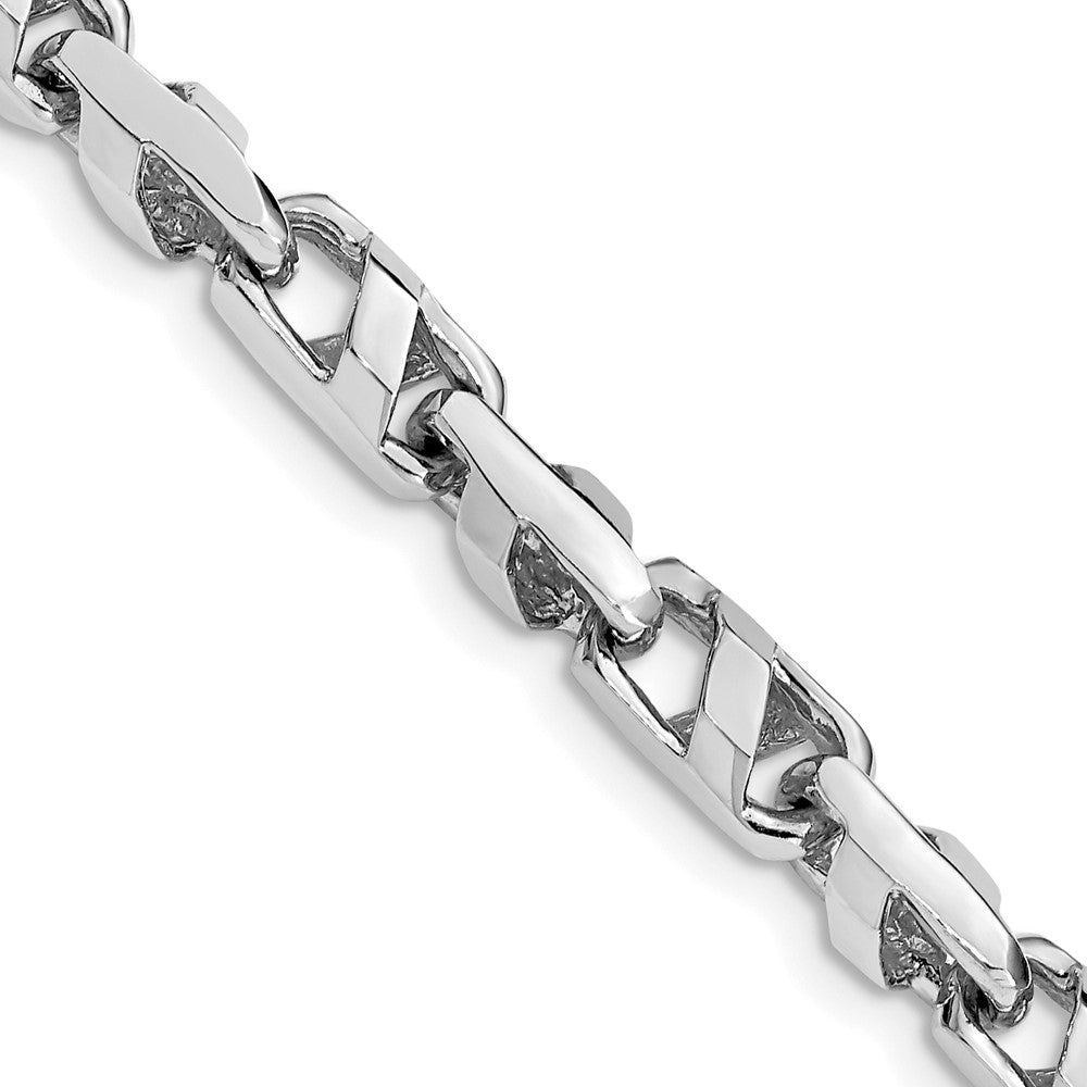 14k White Gold 5.5mm Fancy Link (Per Inch)